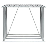 Garden Log Storage Shed Galvanized Steel 64.2x32.7x60.6 Gray